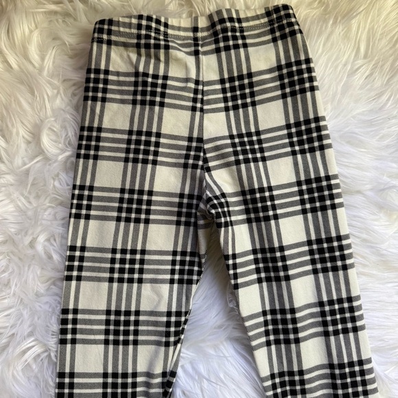 Cat & Jack Toddler Girl Black and White Plaid Leggings Size 4T - Picture 5 of 6